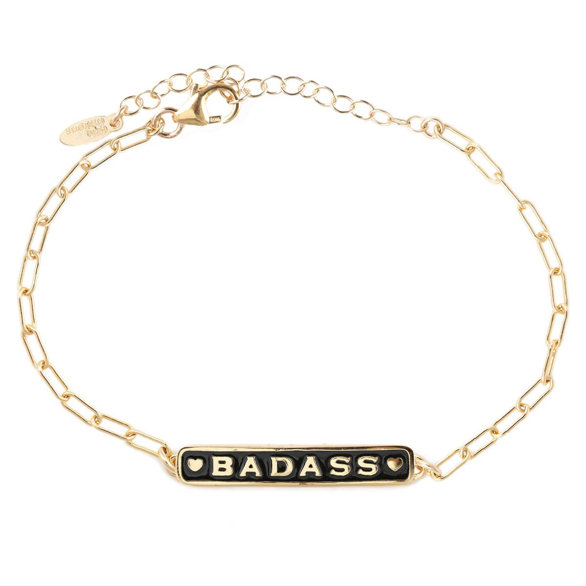 Badass Enamel Bracelet with Drawn Cable Chain