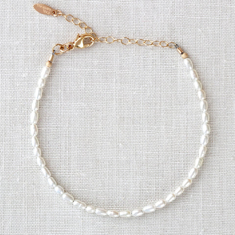 Rice Pearl Beaded Bracelet