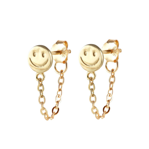 Happy Chain Stud Earrings