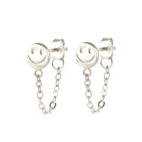 Happy Chain Stud Earrings