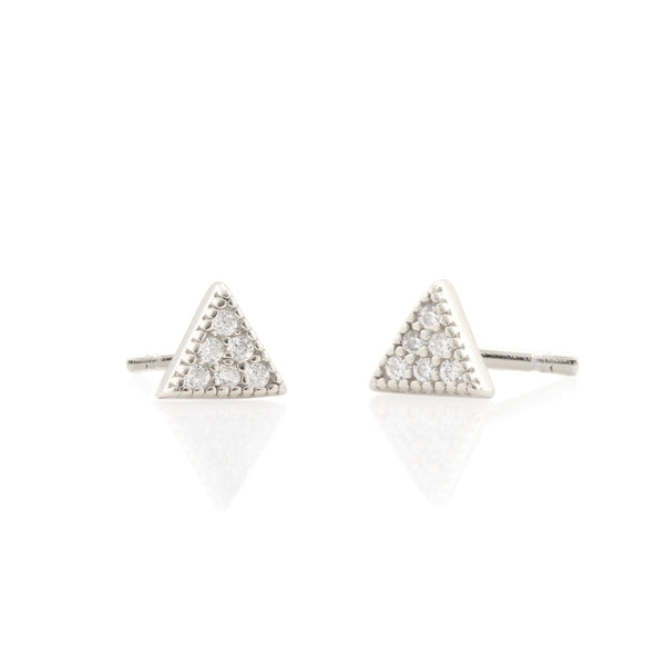 Triangle Crystal Stud Earrings