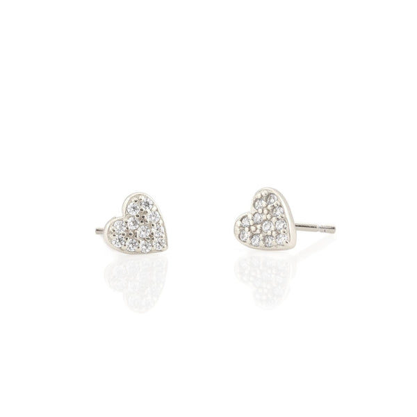Heart Crystal Stud Earrings