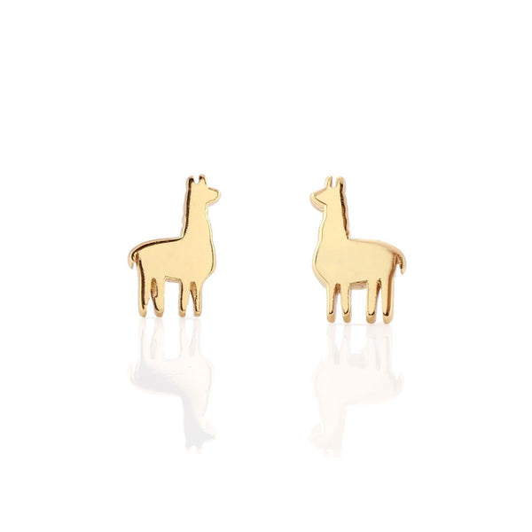 Llama Stud Earrings
